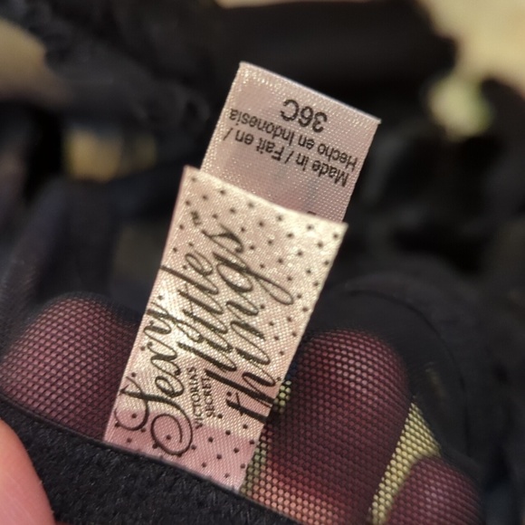 Victoria's Secret Sexy Little Things Baby Doll Mini Dress 36C Black Thong Y2K - Picture 13 of 16